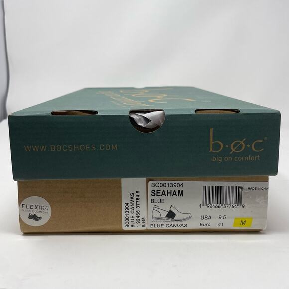 BOC Big On Comfort Seaham Blue Size 9.5 Slip On Comfort Suede Casual Sneaker - Picture 7 of 8